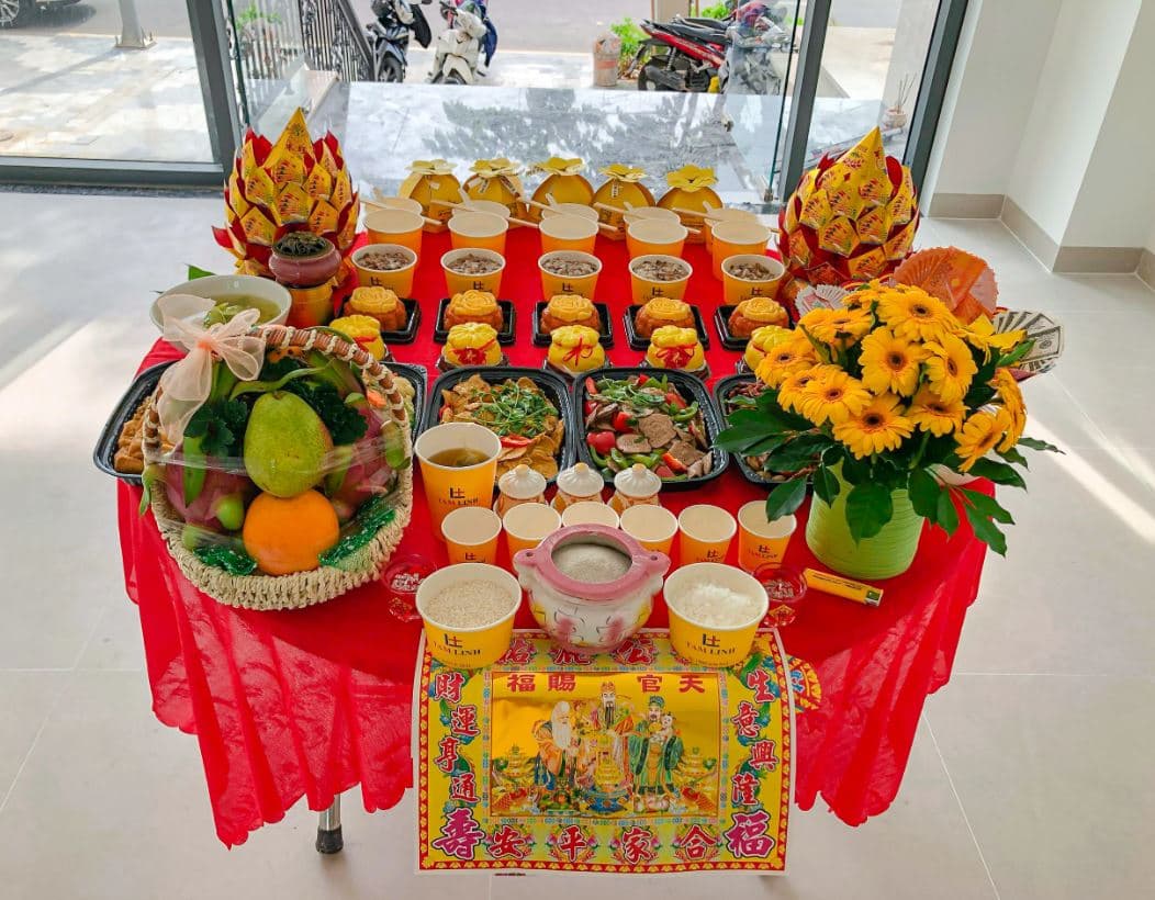 Mâm Cúng Về Nhà Mới An Khang (Chay)