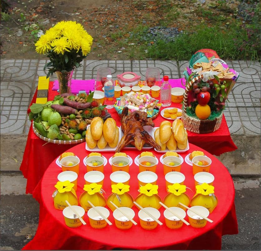 Mâm Cúng Cô Hồn (Vịt Quay)