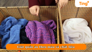 Giặt quần áo theo màu và chất liệu