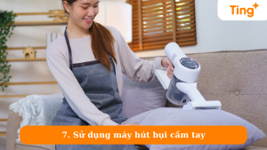 Sử dụng máy hút bụi cầm tay