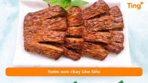 Sườn non chay kho tiêu