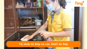 Vệ sinh tủ bếp và các thiết bị bếp